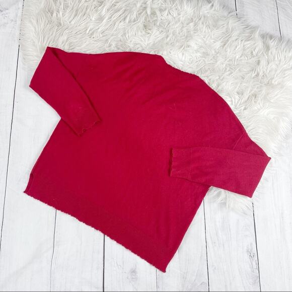 Sundry Embroidered Heart Red Pullover Sweater Wool Cashmere Blend Size 0 XS - Picture 3 of 4